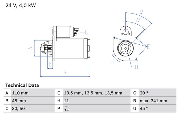 Bosch Starter 0 986 017 980