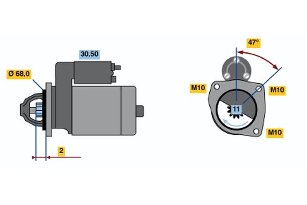 Bosch Starter 0 986 018 511