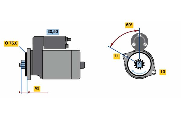 Bosch Starter 0 986 018 601