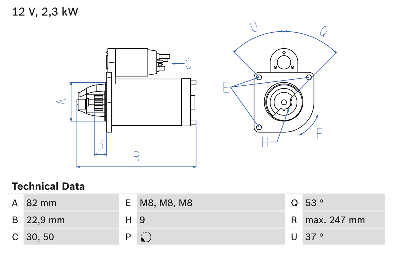 Bosch Starter 0 986 018 960