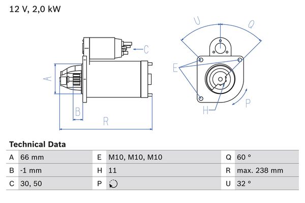 Bosch Starter 0 986 019 271