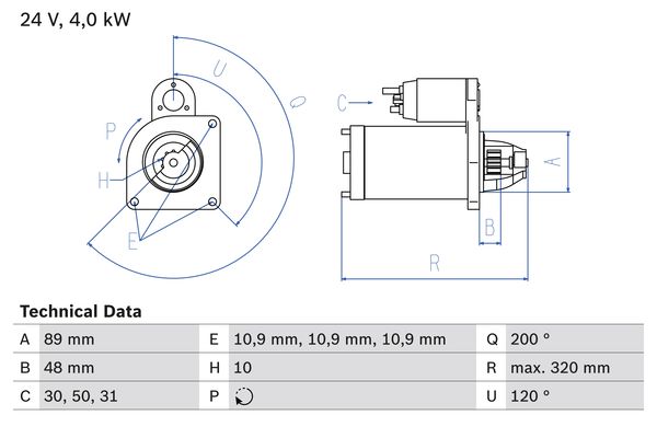 Bosch Starter 0 986 020 170