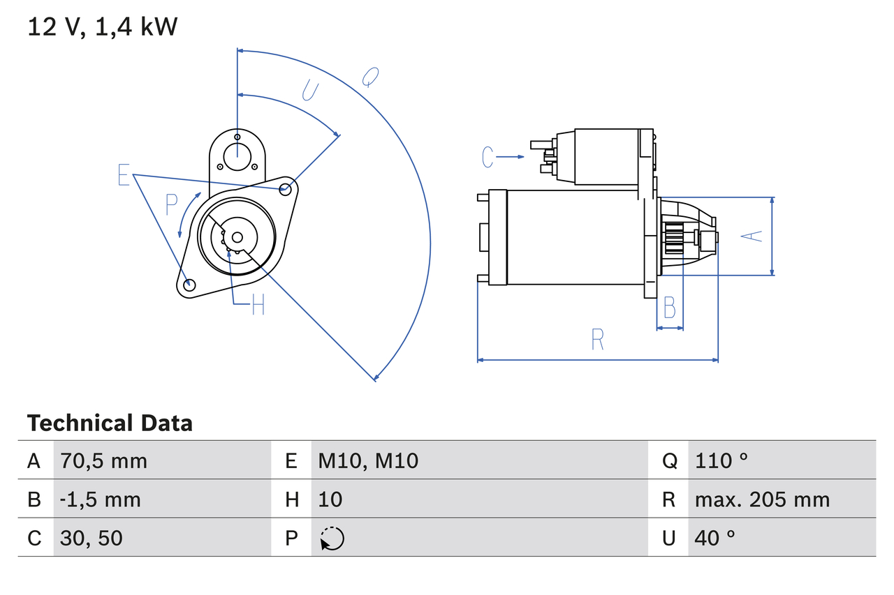 Bosch Starter 0 986 025 960