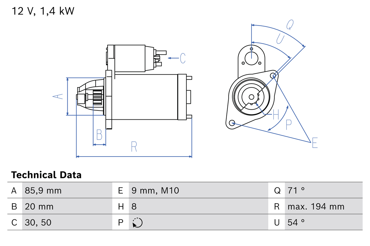 Bosch Starter 0 986 028 060