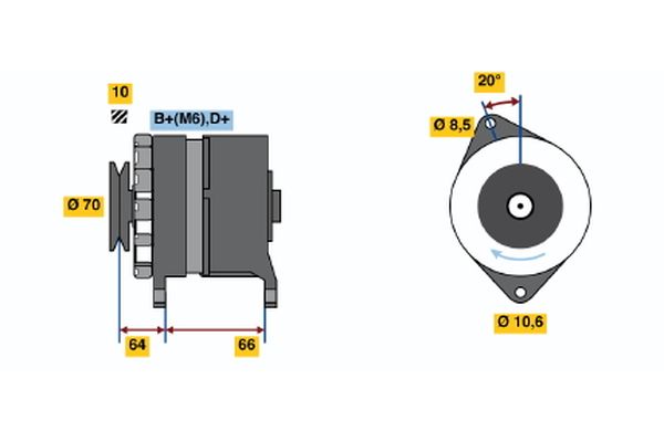 Bosch Alternator/Dynamo 0 986 030 990