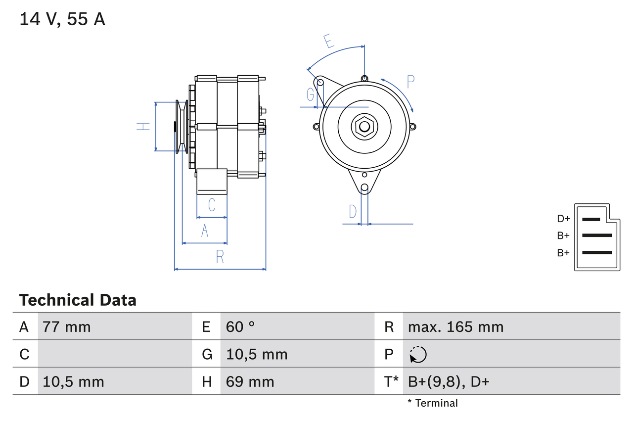 Bosch Alternator/Dynamo 0 986 031 400