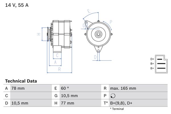 Bosch Alternator/Dynamo 0 986 031 430