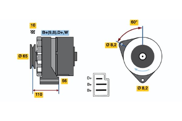 Bosch Alternator/Dynamo 0 986 031 480