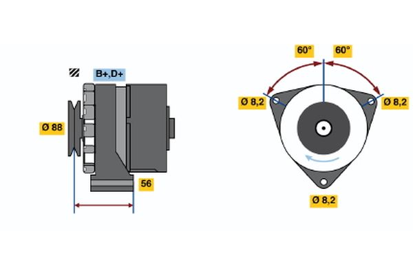 Bosch Alternator/Dynamo 0 986 031 540