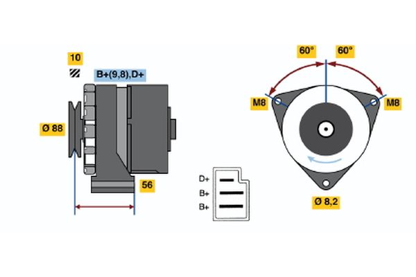 Bosch Alternator/Dynamo 0 986 031 550