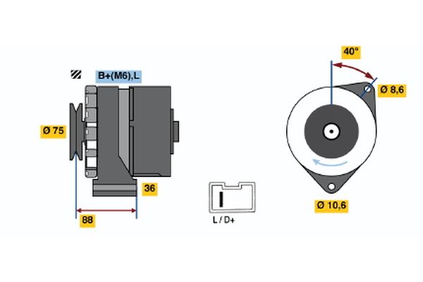 Bosch Alternator/Dynamo 0 986 032 301