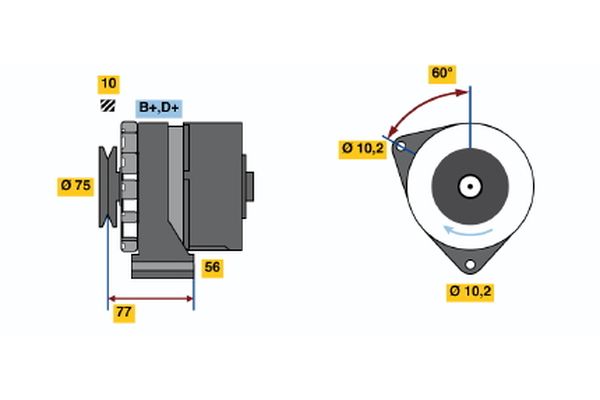 Bosch Alternator/Dynamo 0 986 033 150