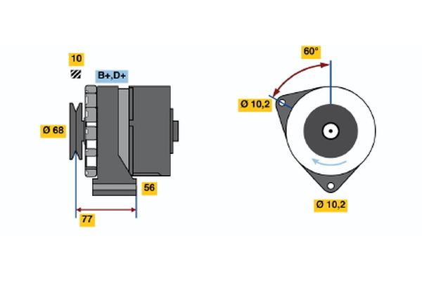 Bosch Alternator/Dynamo 0 986 033 710