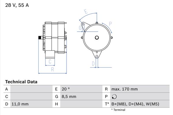 Bosch Alternator/Dynamo 0 986 033 840