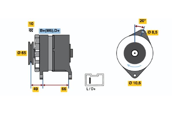 Bosch Alternator/Dynamo 0 986 033 980