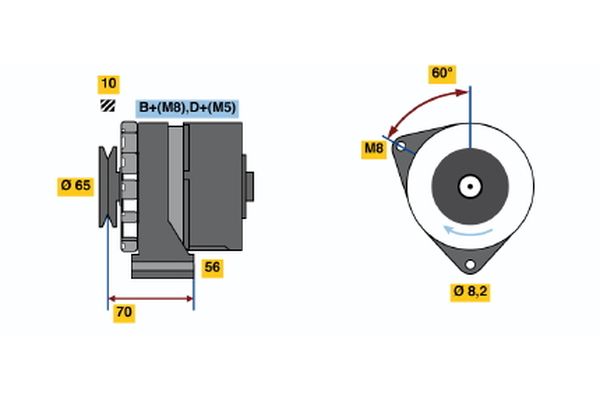 Bosch Alternator/Dynamo 0 986 034 130