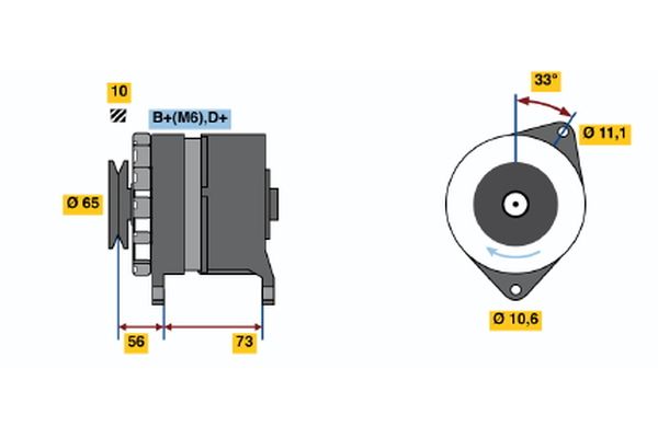 Bosch Alternator/Dynamo 0 986 034 480