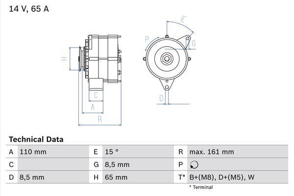 Bosch Alternator/Dynamo 0 986 034 560