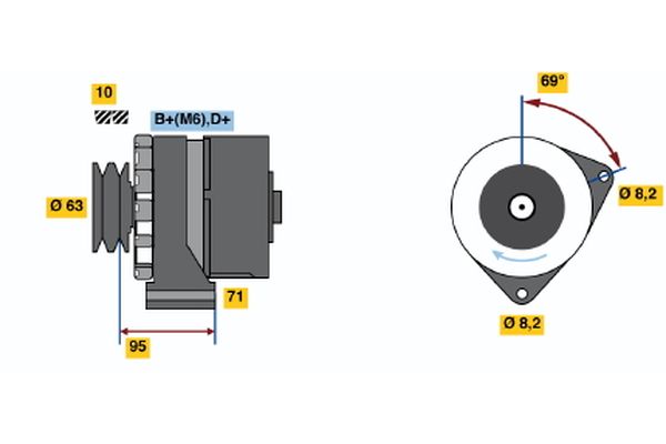 Bosch Alternator/Dynamo 0 986 034 700