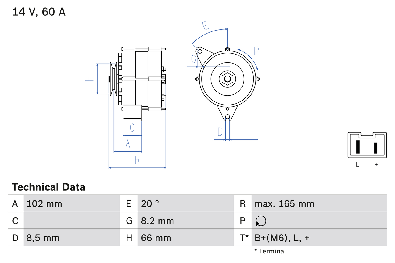 Bosch Alternator/Dynamo 0 986 034 740