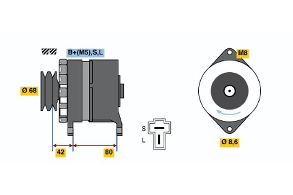 Bosch Alternator/Dynamo 0 986 035 431