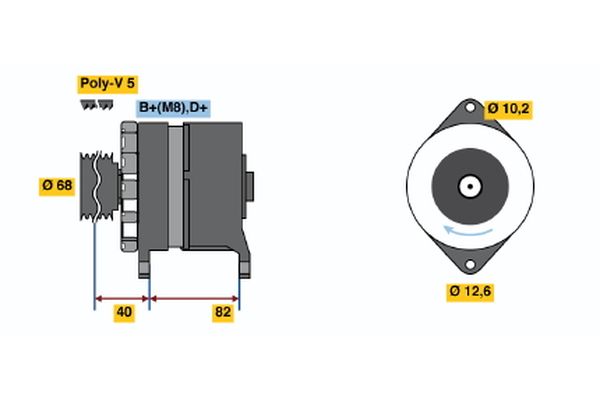 Bosch Alternator/Dynamo 0 986 035 700