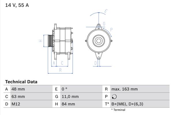 Bosch Alternator/Dynamo 0 986 035 760