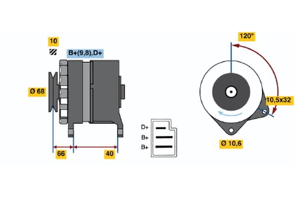 Bosch Alternator/Dynamo 0 986 035 780