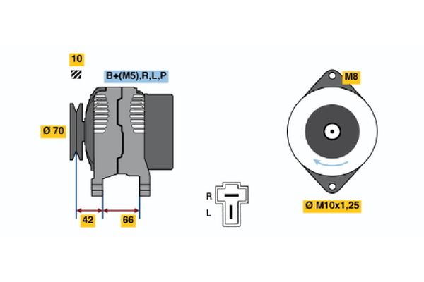 Bosch Alternator/Dynamo 0 986 035 791