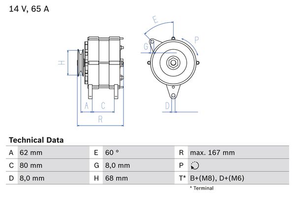 Bosch Alternator/Dynamo 0 986 035 800