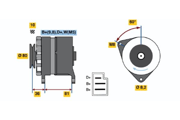 Bosch Alternator/Dynamo 0 986 036 110