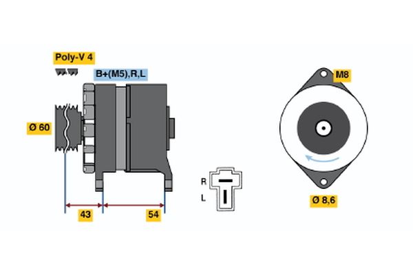 Bosch Alternator/Dynamo 0 986 036 441