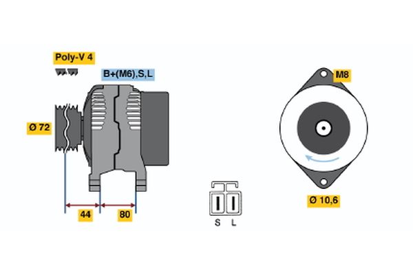 Bosch Alternator/Dynamo 0 986 037 061