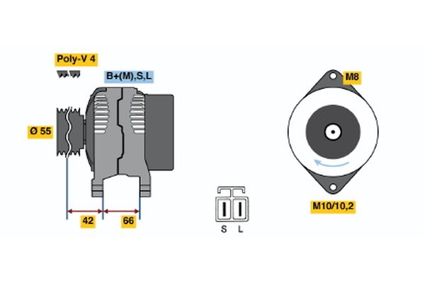 Bosch Alternator/Dynamo 0 986 037 651