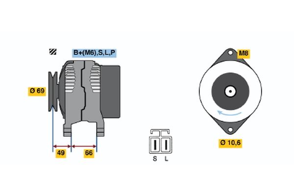 Bosch Alternator/Dynamo 0 986 037 691