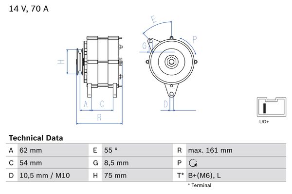 Bosch Alternator/Dynamo 0 986 037 791