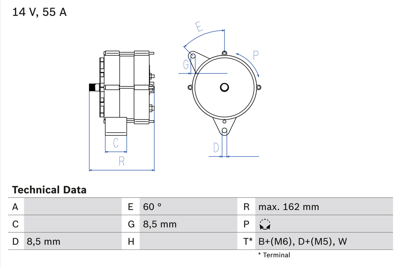 Bosch Alternator/Dynamo 0 986 037 890