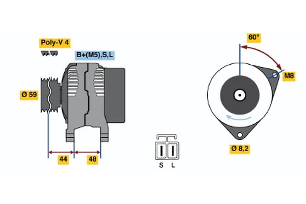 Bosch Alternator/Dynamo 0 986 037 981