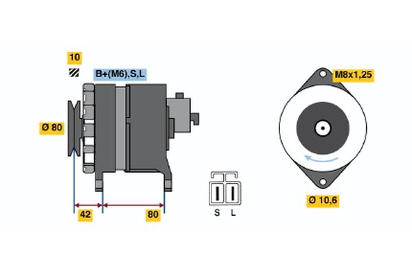 Bosch Alternator/Dynamo 0 986 038 930