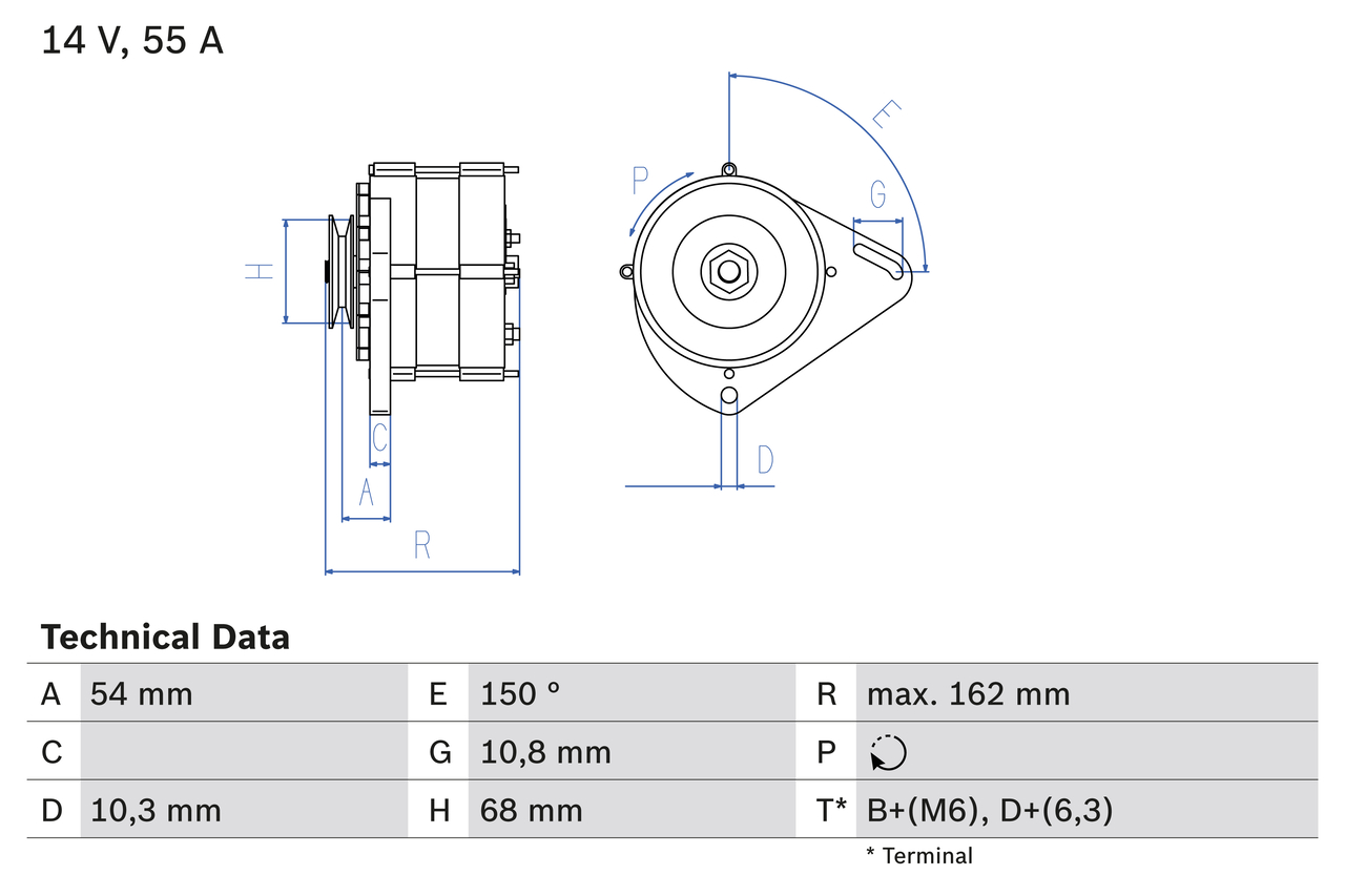 Bosch Alternator/Dynamo 0 986 039 501
