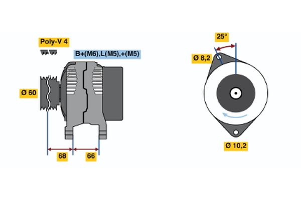 Bosch Alternator/Dynamo 0 986 040 141