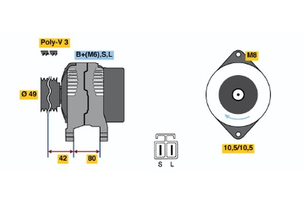 Bosch Alternator/Dynamo 0 986 040 441