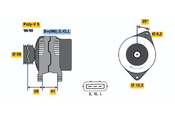 Bosch Alternator/Dynamo 0 986 042 331