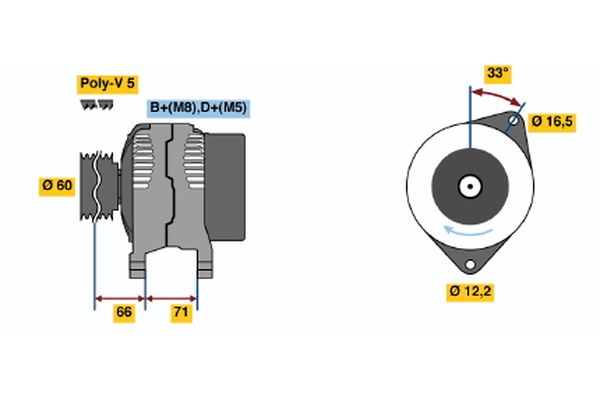 Bosch Alternator/Dynamo 0 986 040 621