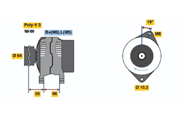 Bosch Alternator/Dynamo 0 986 041 411