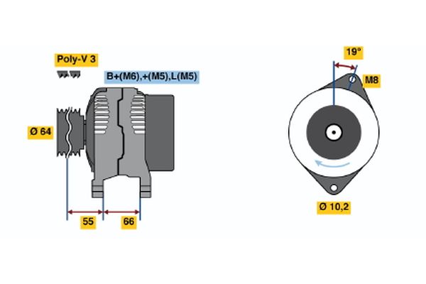 Bosch Alternator/Dynamo 0 986 041 421