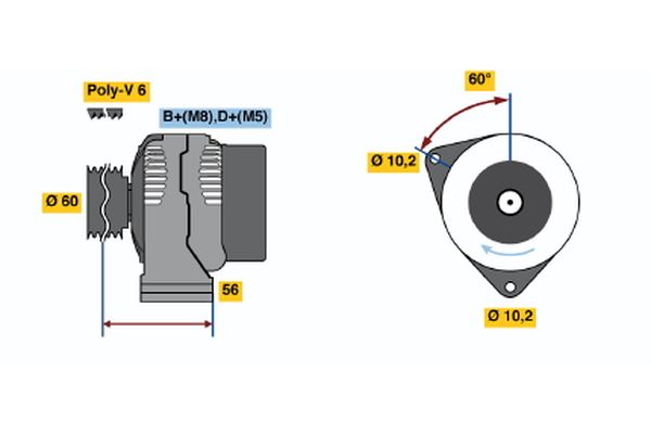 Bosch Alternator/Dynamo 0 986 041 471