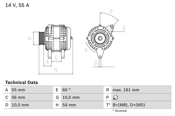 Bosch Alternator/Dynamo 0 986 041 820