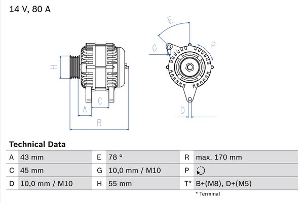 Bosch Alternator/Dynamo 0 986 042 081