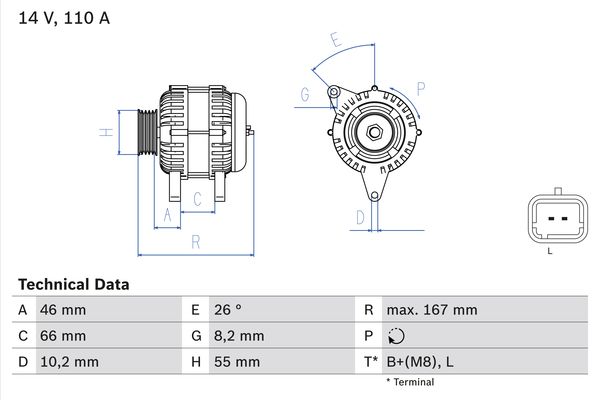 Bosch Alternator/Dynamo 0 986 042 181